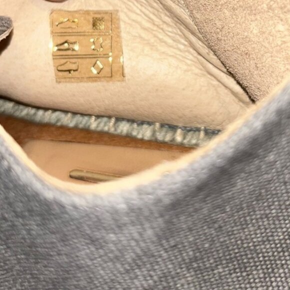 Carmen Saiz Classic Spanish Spain Espadrilles lace up gray sisal shjoes … - Picture 6 of 7